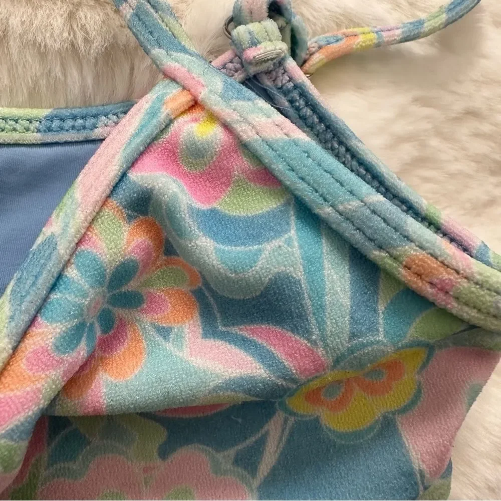 Frankie’s Bikinis Dallas Terry Bralette Bikini Top in Sunshower🐚🌸